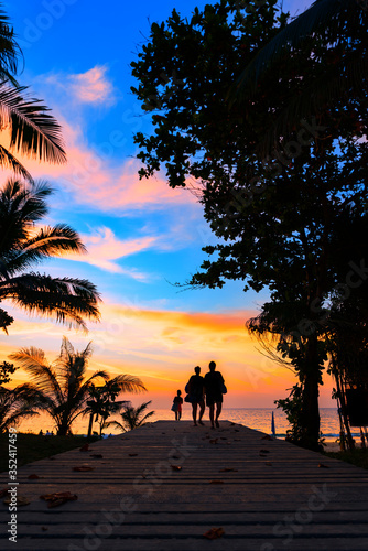 Beautiful sunset at the beach