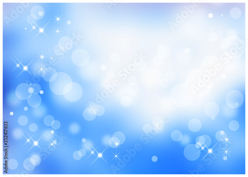 ブルー_キラキラ背景