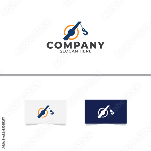 Towing Car Logo Design Vector Template