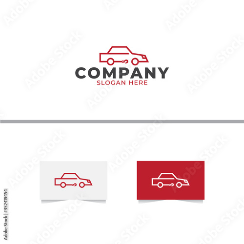 Towing Car Logo Design Vector Template