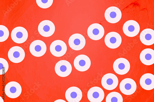 Purple coronavirus on an orange background vector