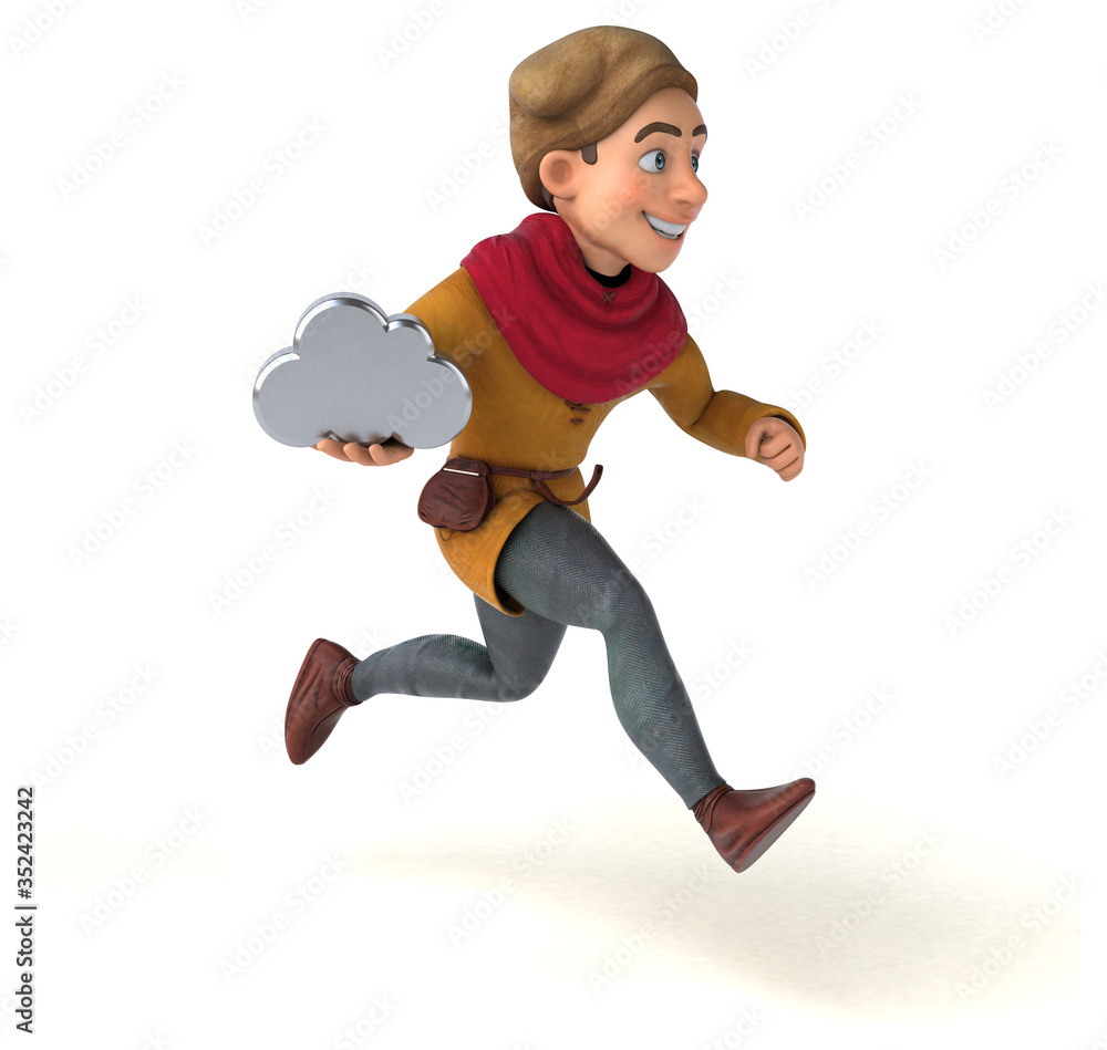 3D Illustration of a medieval historical character 3D Illustration of a medieval historical character