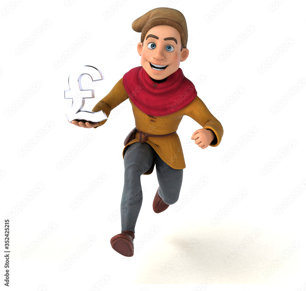 3D Illustration of a medieval historical character 3D Illustration of a medieval historical character