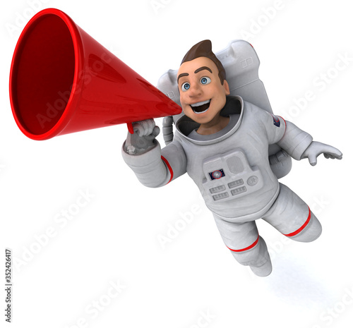 Fototapeta Naklejka Na Ścianę i Meble -  Fun astronaut - 3D Illustration
