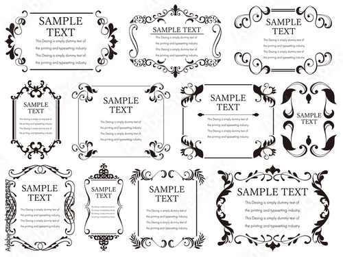 高級感ゴールドビンテージフレーム飾り罫アンティークセット Stock ベクター Adobe Stock