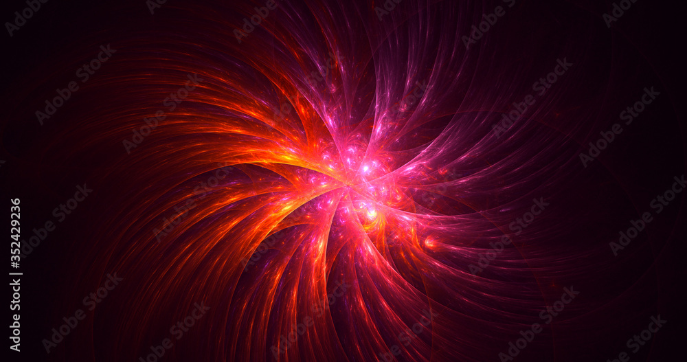 3D rendering abstract red fractal light background 3D rendering abstract red fractal light background