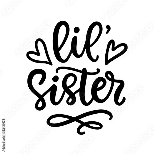 Little Sister T shirt design, Kids fashion