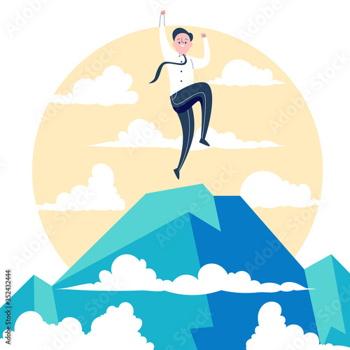 Concept of business success vector illustration