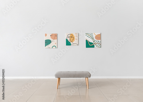 Interior of modern art gallery