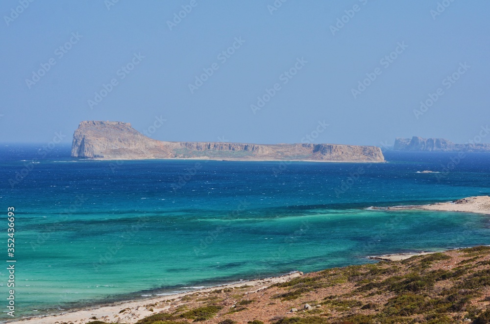 Balos lagoon in Crete island Greece