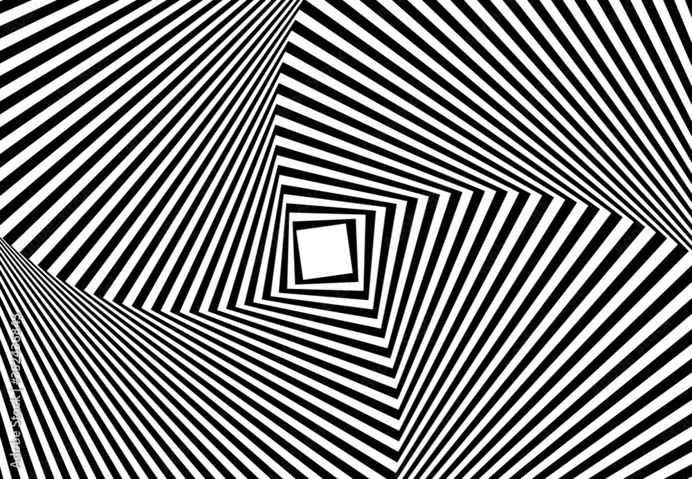 optical illusion of abstract background with wavy pattern dark gray white striped swirl
