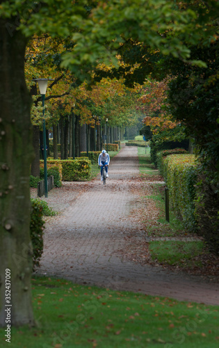 Cyclist. Maatschappij van Weldadigheid Frederiksoord Drenthe Netherlands. 