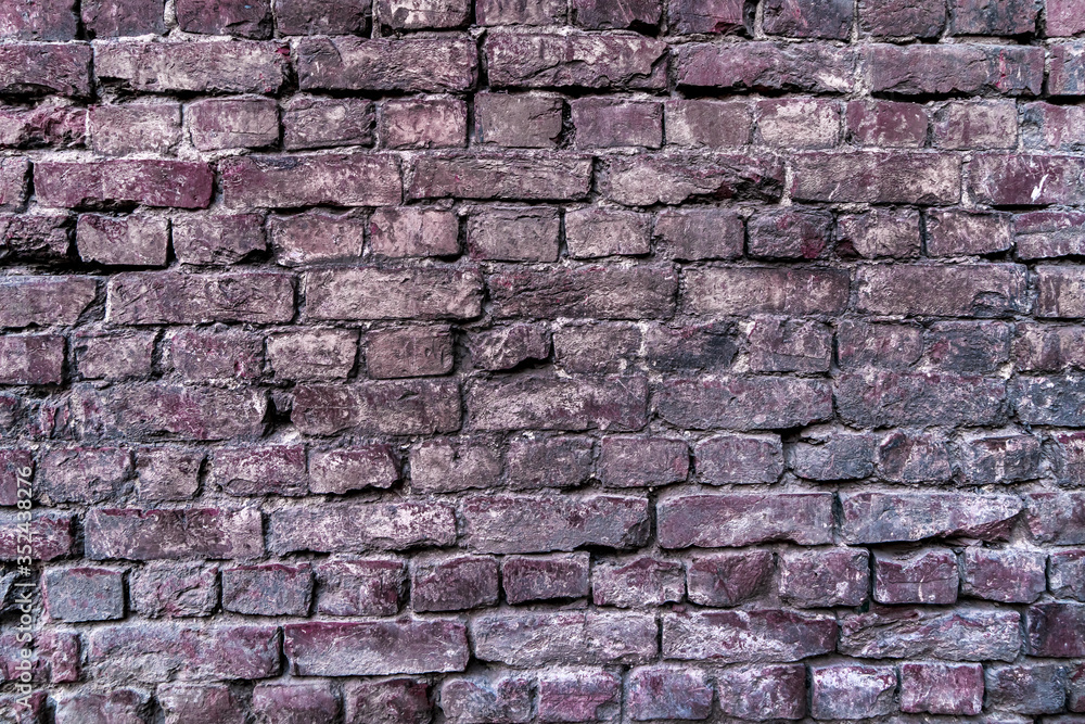 Fototapeta premium Red brick wall texture for interior design. 