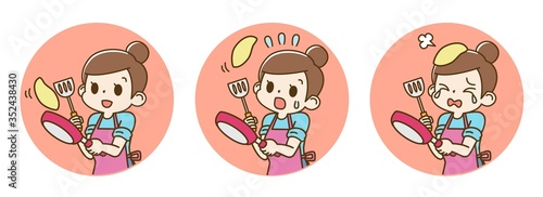 お料理失敗ママ（アイコンver）