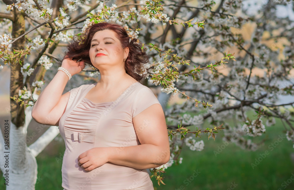 Plus size modern lady, womens lifestyle, portrait of middle age woman Plus size modern lady, womens lifestyle, portrait of middle age woman