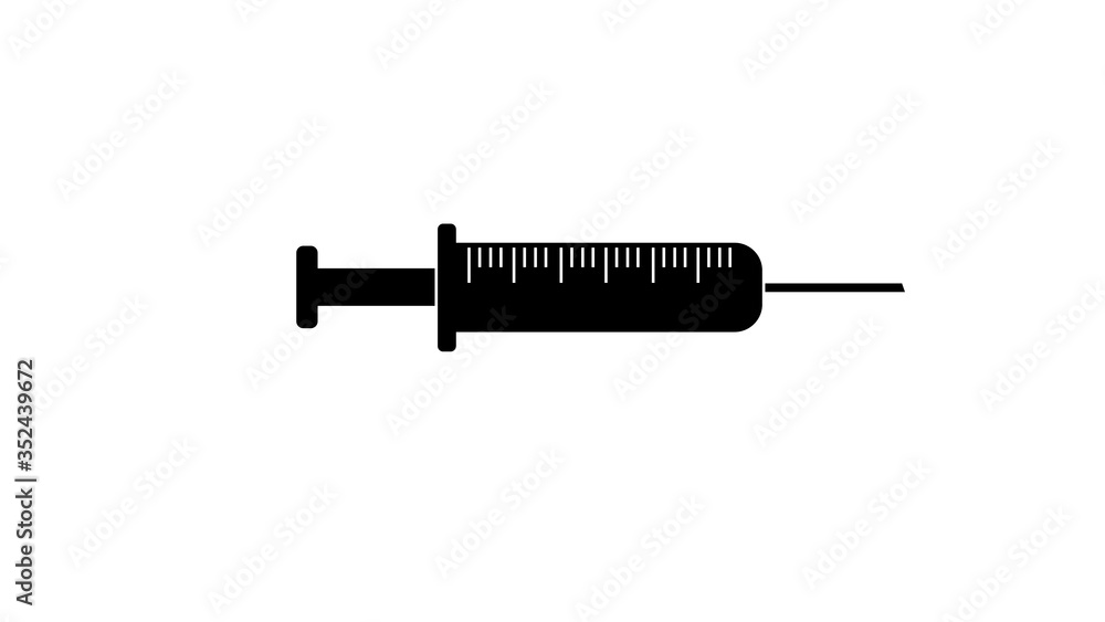 Medical icon ampoule vaccine and syringe. Image vaccine and syringe. Medical icon ampoule vaccine and syringe. Image vaccine and syringe.
