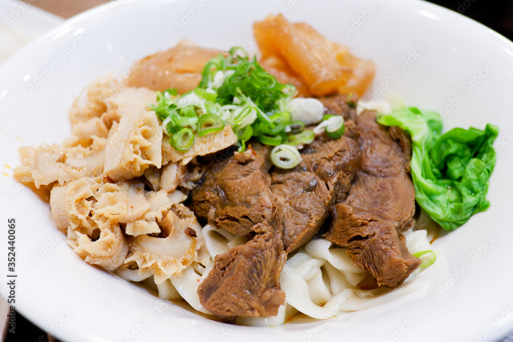 Braised beef noodles - a popular food in Taiwan Braised beef noodles - a popular food in Taiwan