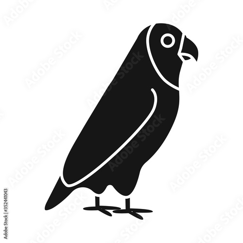 Vector design of parrot and green sign. Set of parrot and brazilian stock vector illustration.