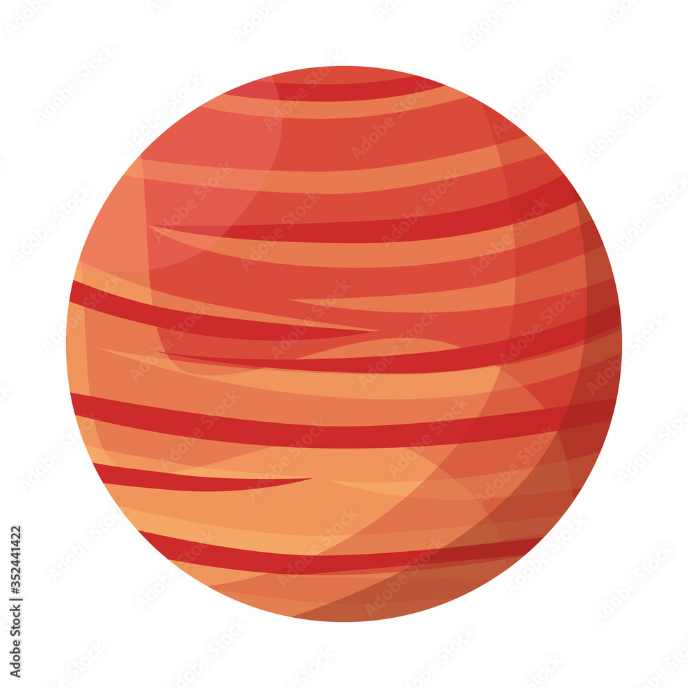 Vector design of surface and star logo. Graphic of surface and orbit stock symbol for web.