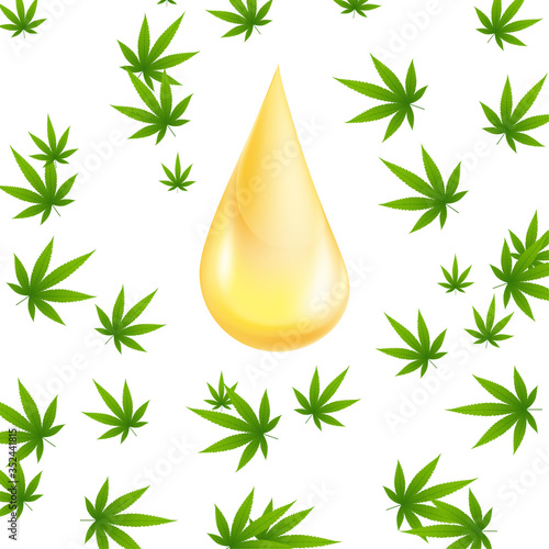 Medical marijuana oil drop