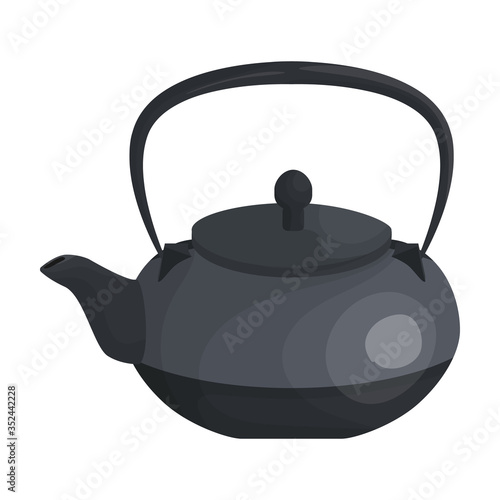 Teapot vector icon.Cartoon vector icon isolated on white background teapot.