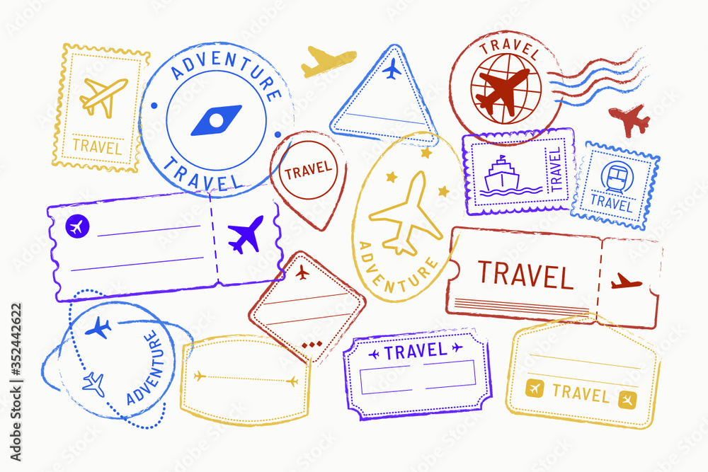 © Rawpixel.com - Travel stickers and badge set vector