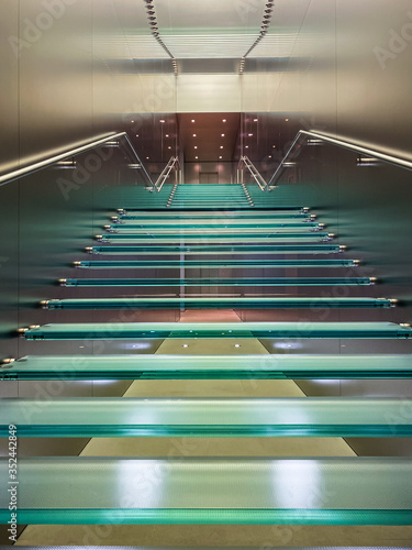 Glass staircase