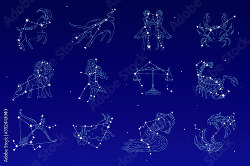 Astrological star signs vector set