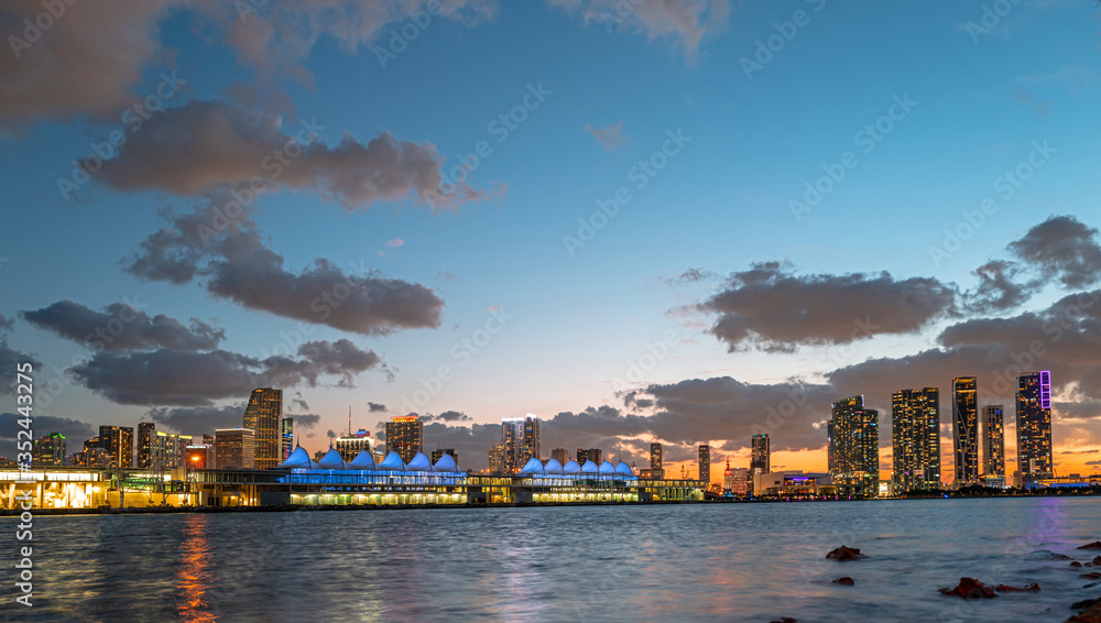 Panorama of Miami. Travel and tourism concept.