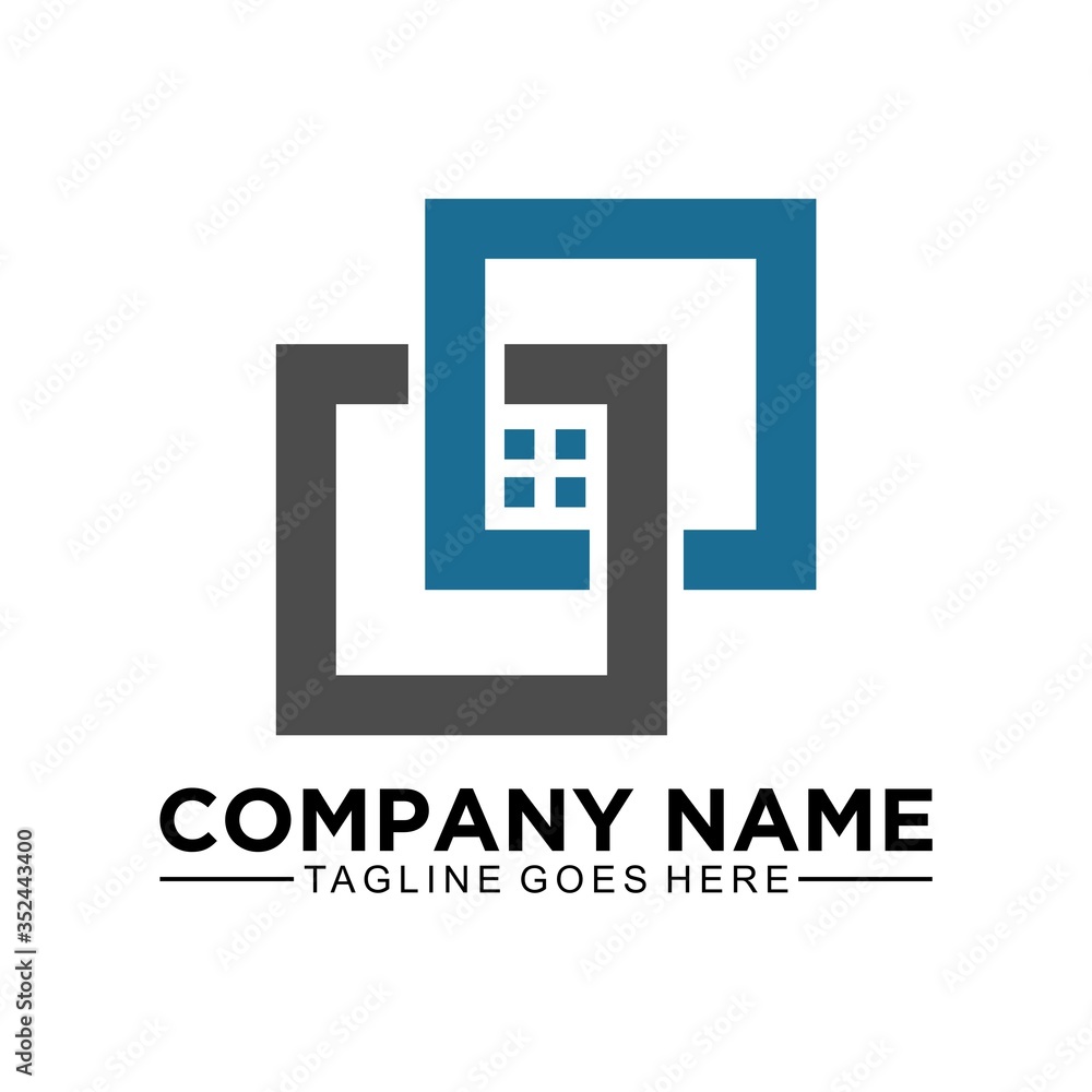 Obraz premium Home or abstract logo template for busines company