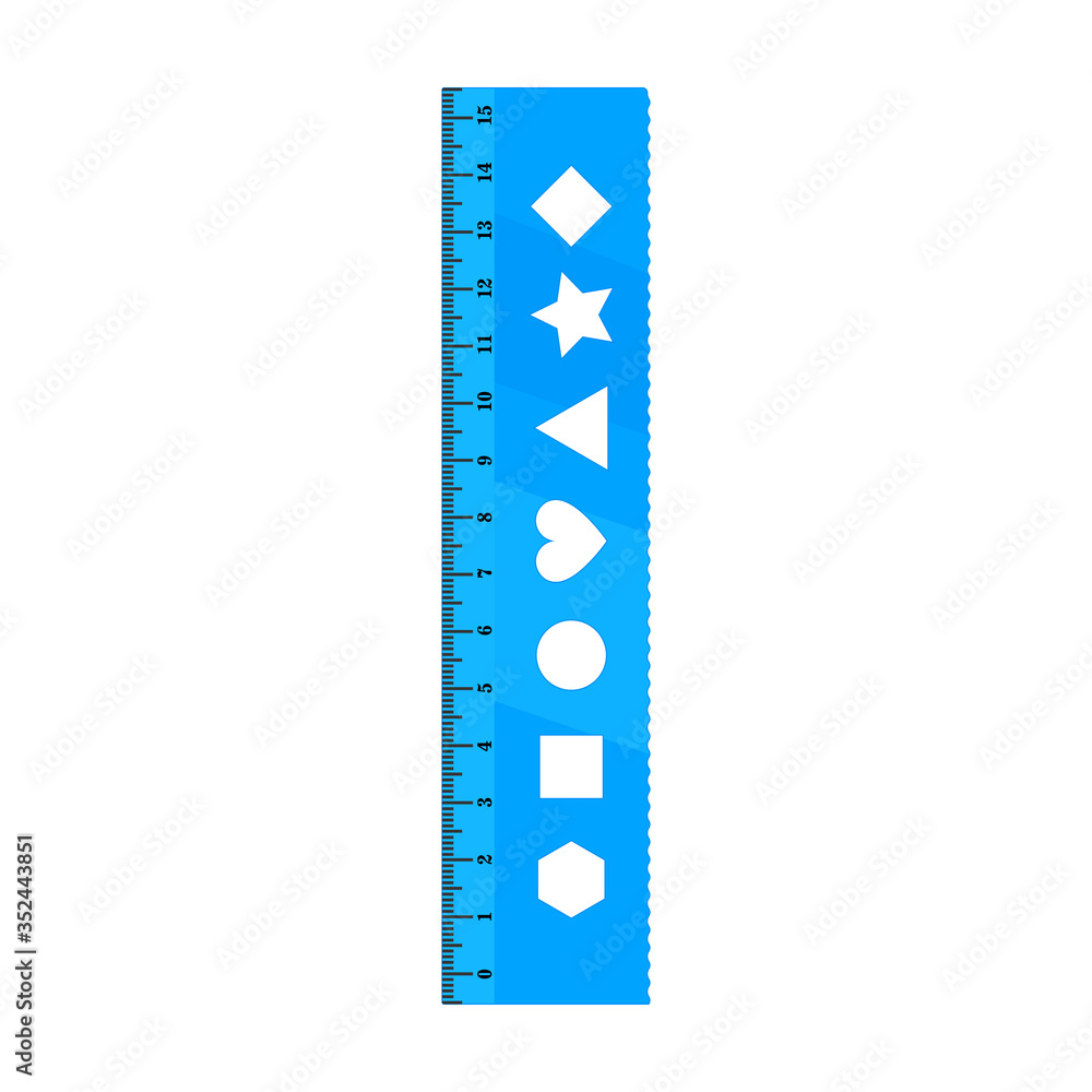 Ruler vector icon.Cartoon vector icon isolated on white background ruler.