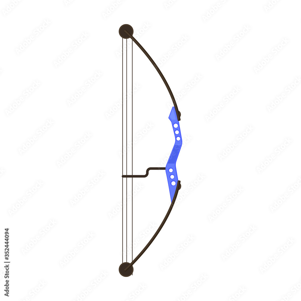 Bow of weapon vector icon.Cartoon vector icon isolated on white background bow of weapon. Bow of weapon vector icon.Cartoon vector icon isolated on white background bow of weapon.