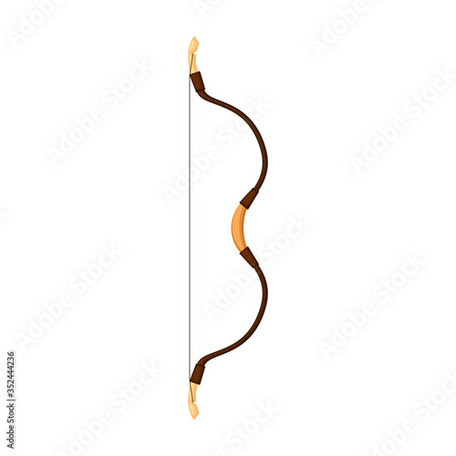 Bow of weapon vector icon.Cartoon vector icon isolated on white background bow of weapon.