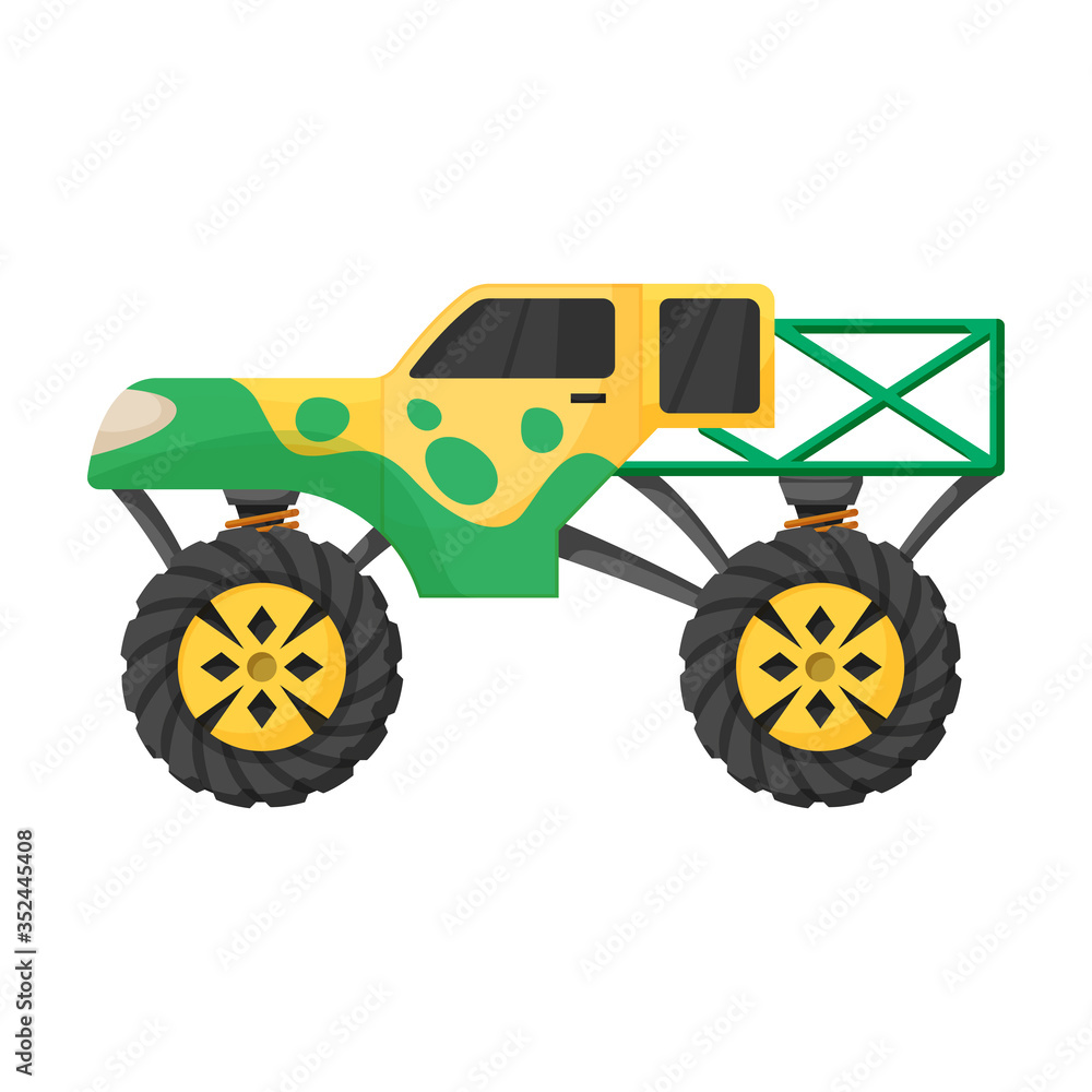 Monster truck vector icon.Cartoon vector icon isolated on white background monster truck. Monster truck vector icon.Cartoon vector icon isolated on white background monster truck.