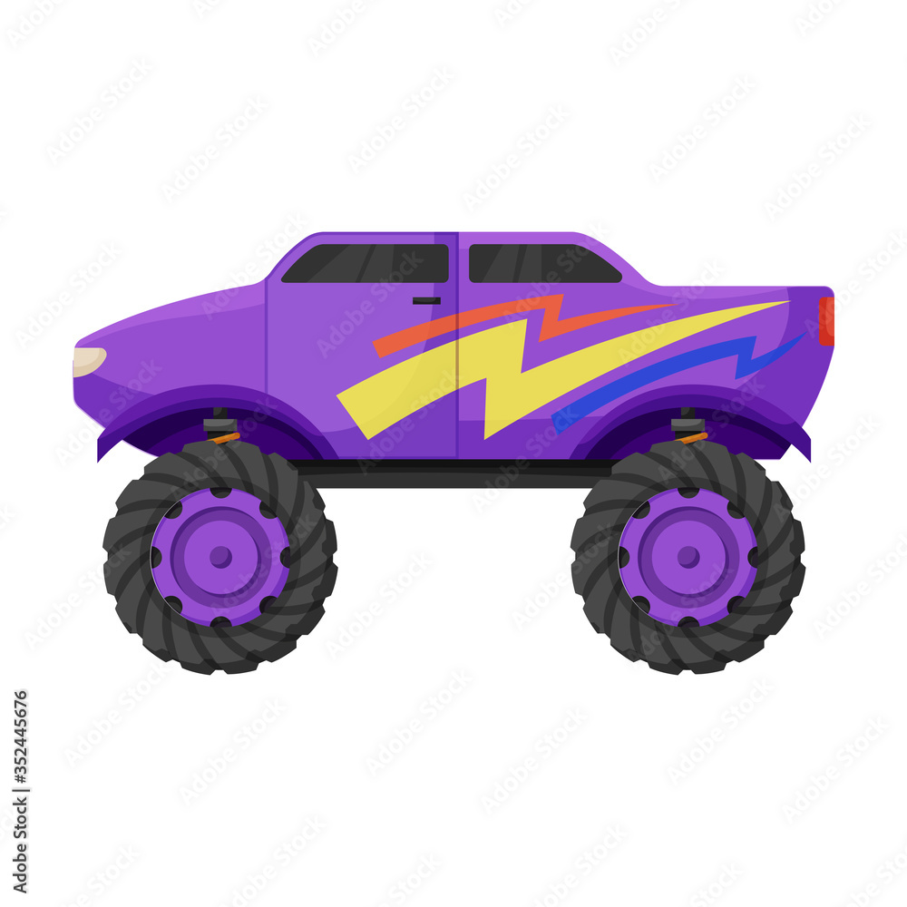 Monster truck vector icon.Cartoon vector icon isolated on white background monster truck. Monster truck vector icon.Cartoon vector icon isolated on white background monster truck.