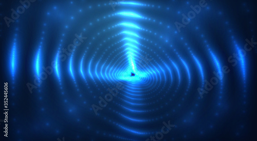 vector blue glowing data stream in virtual space