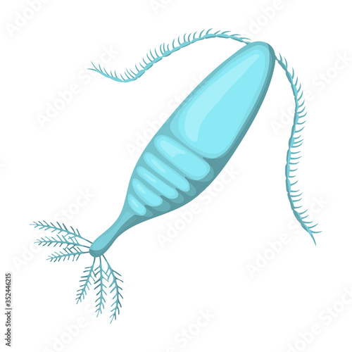 Plankton vector icon.Cartoon vector icon isolated on white background plankton.