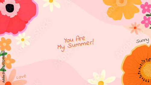 You are my summer disign vector