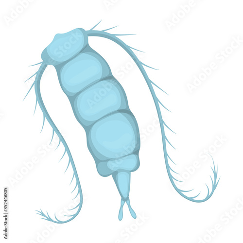 Plankton vector icon.Cartoon vector icon isolated on white background plankton.