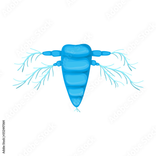 Plankton vector icon.Cartoon vector icon isolated on white background plankton.