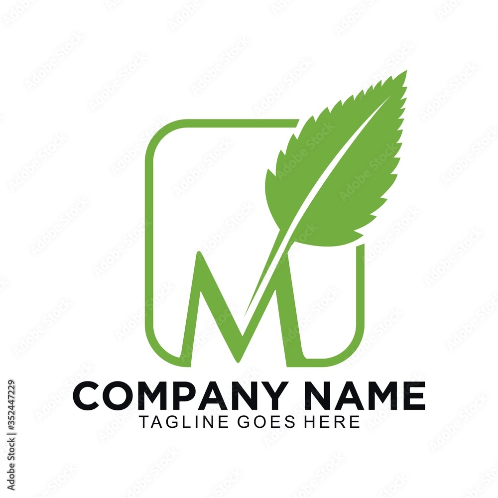 M initial logo design template M initial logo design template