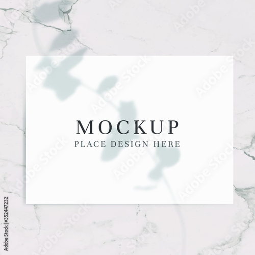 Neutral color tone poster mockup vector