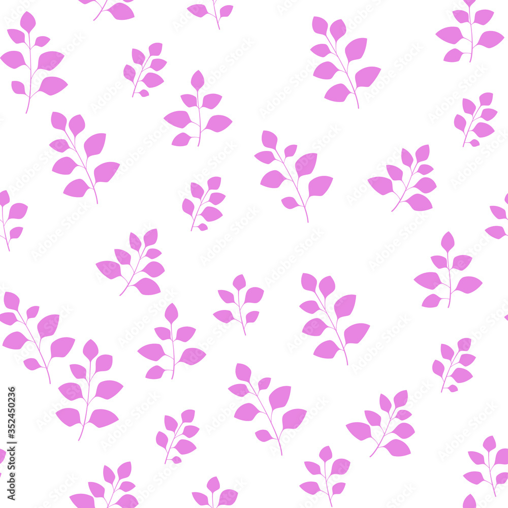 Texture with flowers and plants. Floral ornament. Original flowers pattern.