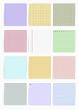 Colorful note paper collection vector