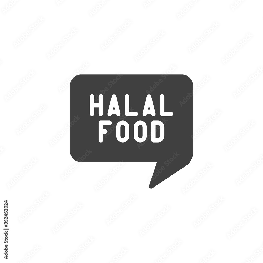 Halal food products label vector icon. filled flat sign for mobile concept and web design. Islamic halal food glyph icon. Symbol, logo illustration. Vector graphics Halal food products label vector icon. filled flat sign for mobile concept and web design. Islamic halal food glyph icon. Symbol, logo illustration. Vector graphics