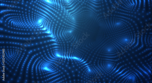 vector blue glowing data stream in virtual space