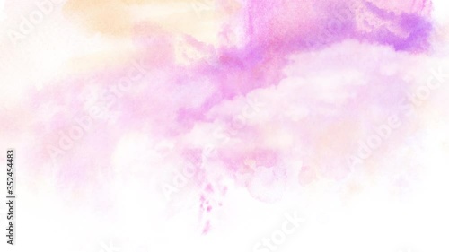 Artistic natural painting watercolor twilight sky with cloud. 4k time lapse footage.