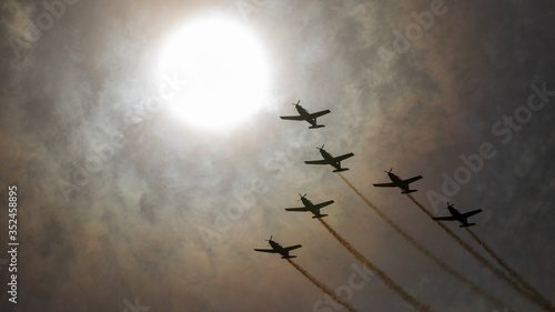 Aerobatic team performs flight at Air show