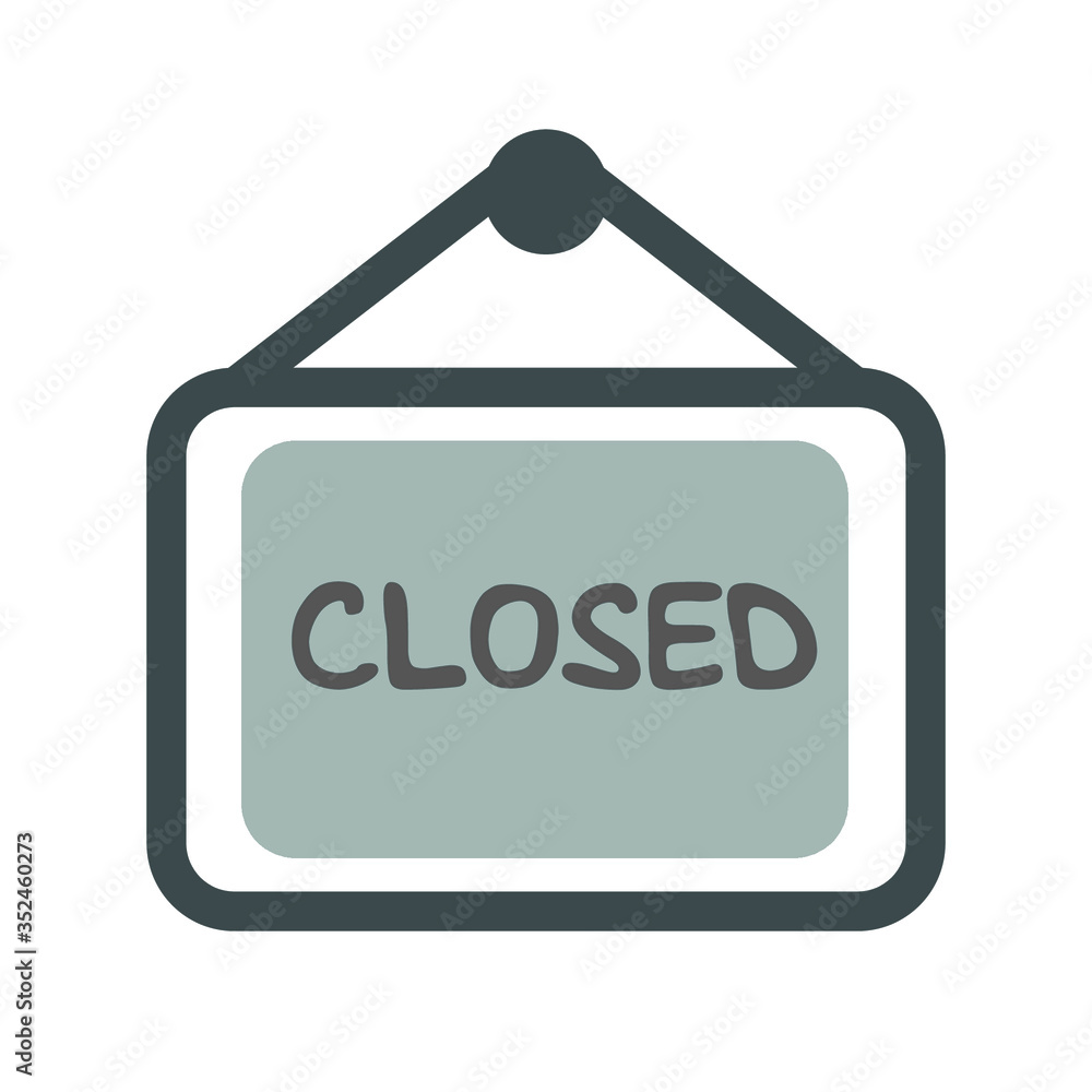 Closed icon illustration vector sign symbol - Vector Closed icon illustration vector sign symbol - Vector