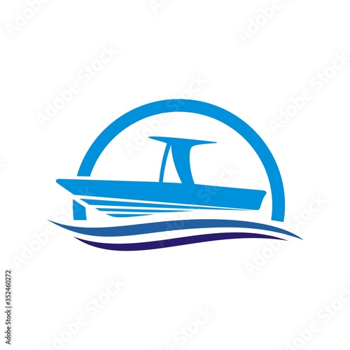 Motorboat symbol icon and logo templates